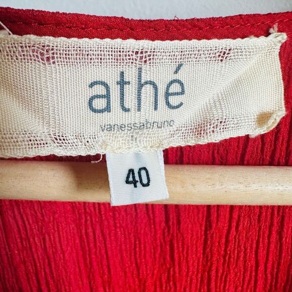 athé by Vanessa Bruno Sheer Silk Mini Dress Size FR 40‎ / US 8 – $355 Designer - Picture 4 of 9